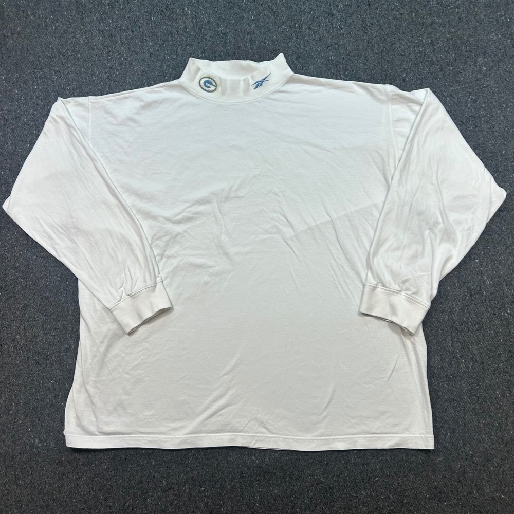 NFL Pro Line Green Bay Packers‎ Mock Neck Sz XL Mens White Long Sleeve Shirt